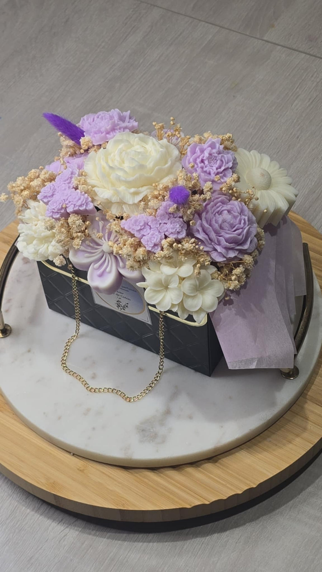 Bouquet de bougies parfumés personnalisable